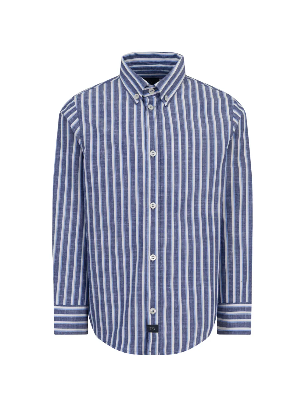 Fay Kids button-down striped shirt - Blu