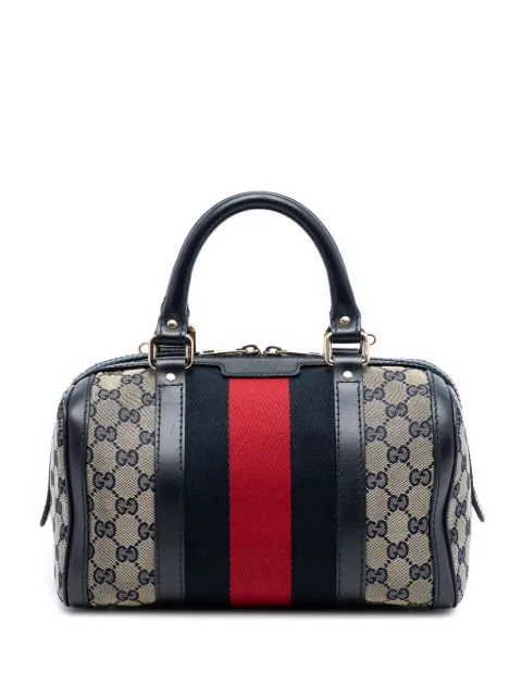 Gucci Pre-Owned 2016-2025 스몰 GG 캔버스 웹 조이 보스턴 사첼 백