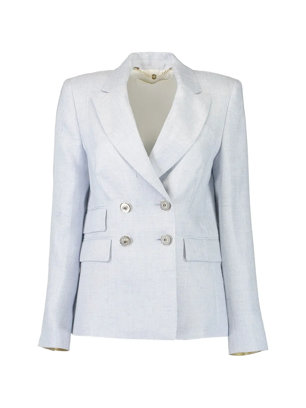 DMN Paris double-breasted valenciane blazer - Blue