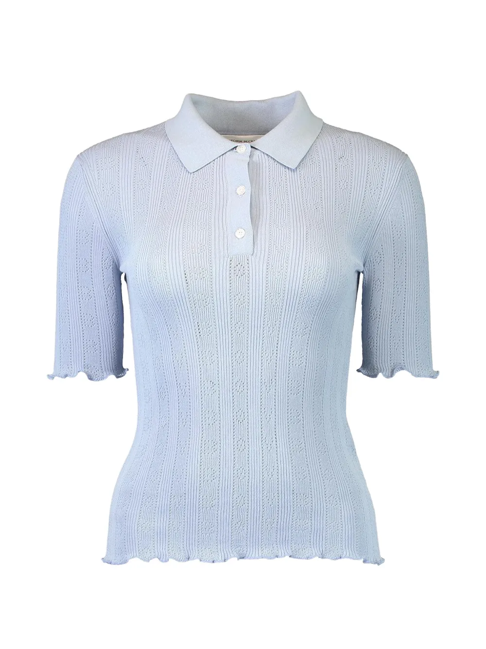 Victoria Beckham Frill polo top - Blu