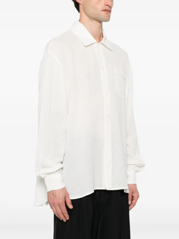 Rold Skov Textured long-sleeve Shirt | Neutrals | FARFETCH AO