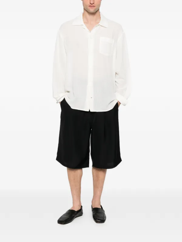 Rold Skov Textured long-sleeve Shirt | Neutrals | FARFETCH AO