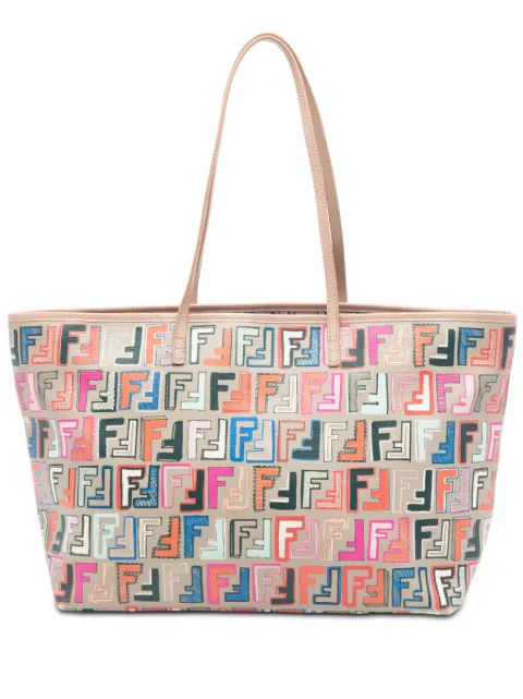 Fendi Pre-Owned 2010-2025 Medium Multicolor Zucca Spalmati Roll tote bag