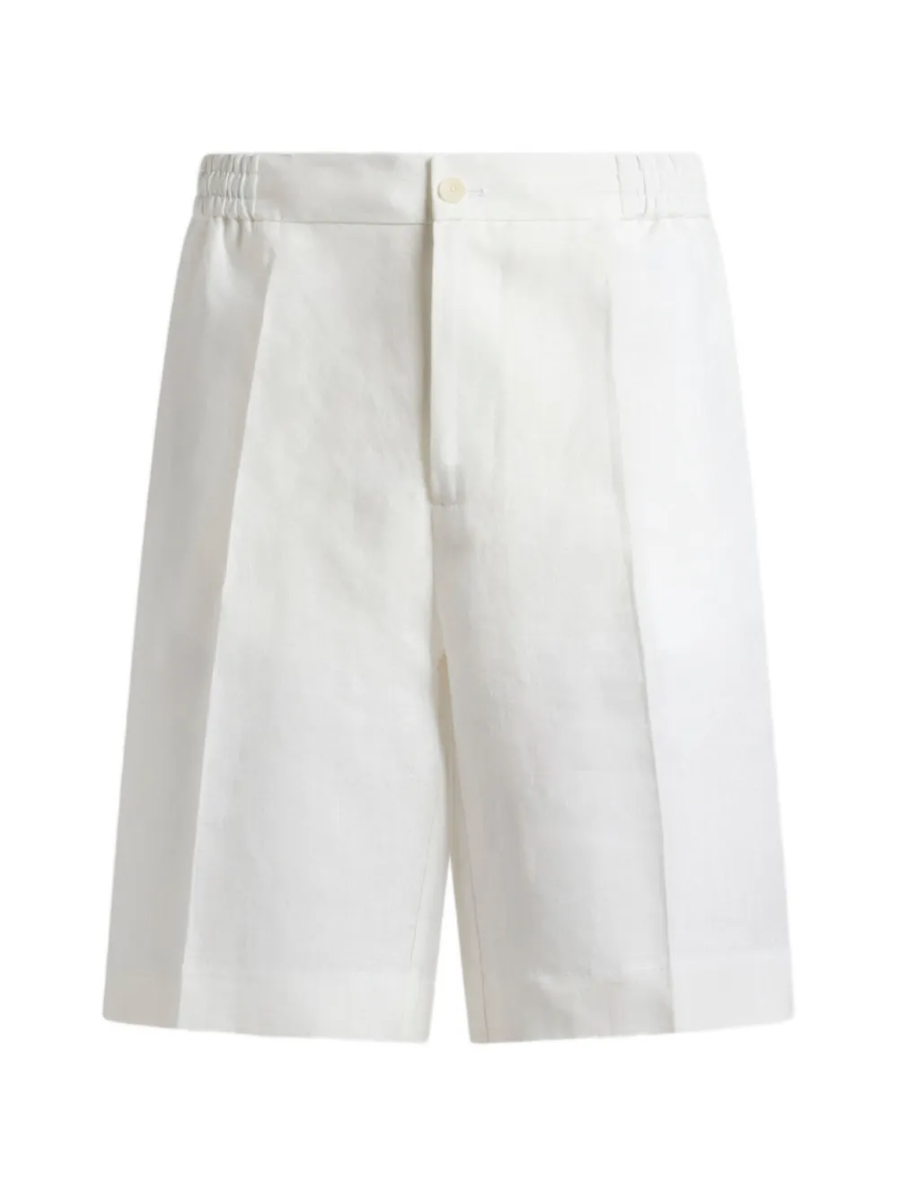 ETRO plain-coloured linen shorts - Bianco