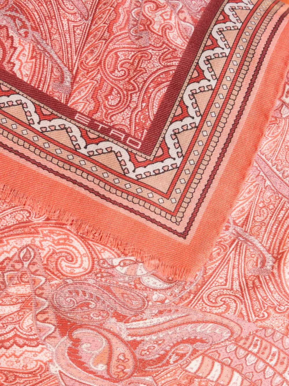 ETRO Sjaal met paisley-print Oranje