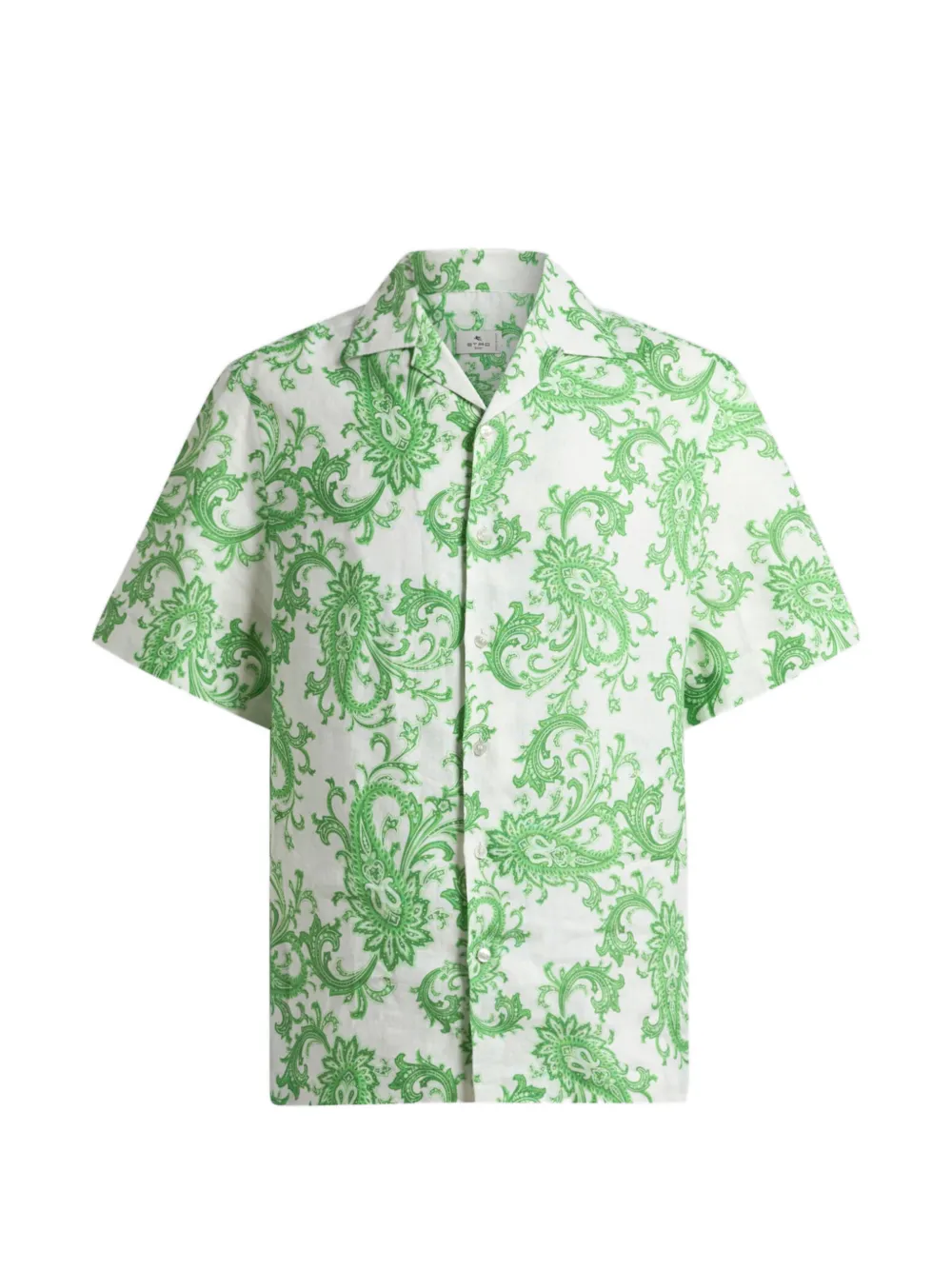 ETRO paisley bowling short-sleeve shirt - Bianco