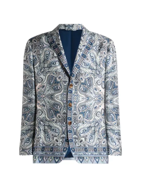 ETRO paisley print single-breasted jacket