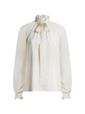 Givenchy ボウタイ シルクブラウス | ニュートラル | FARFETCH JP
