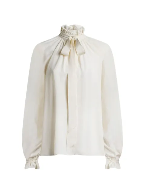 ETRO blusa en jacquard con mascada de seda y motivo de cachemira