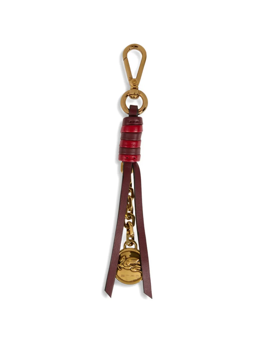 ETRO Pegaso leren amulet Bruin