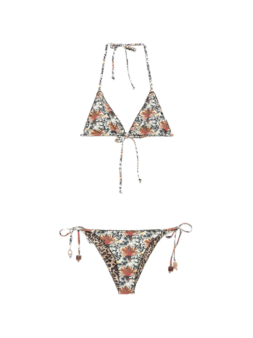 Anjuna Melissa reversible printed crochet-trim bikini - Toni neutri