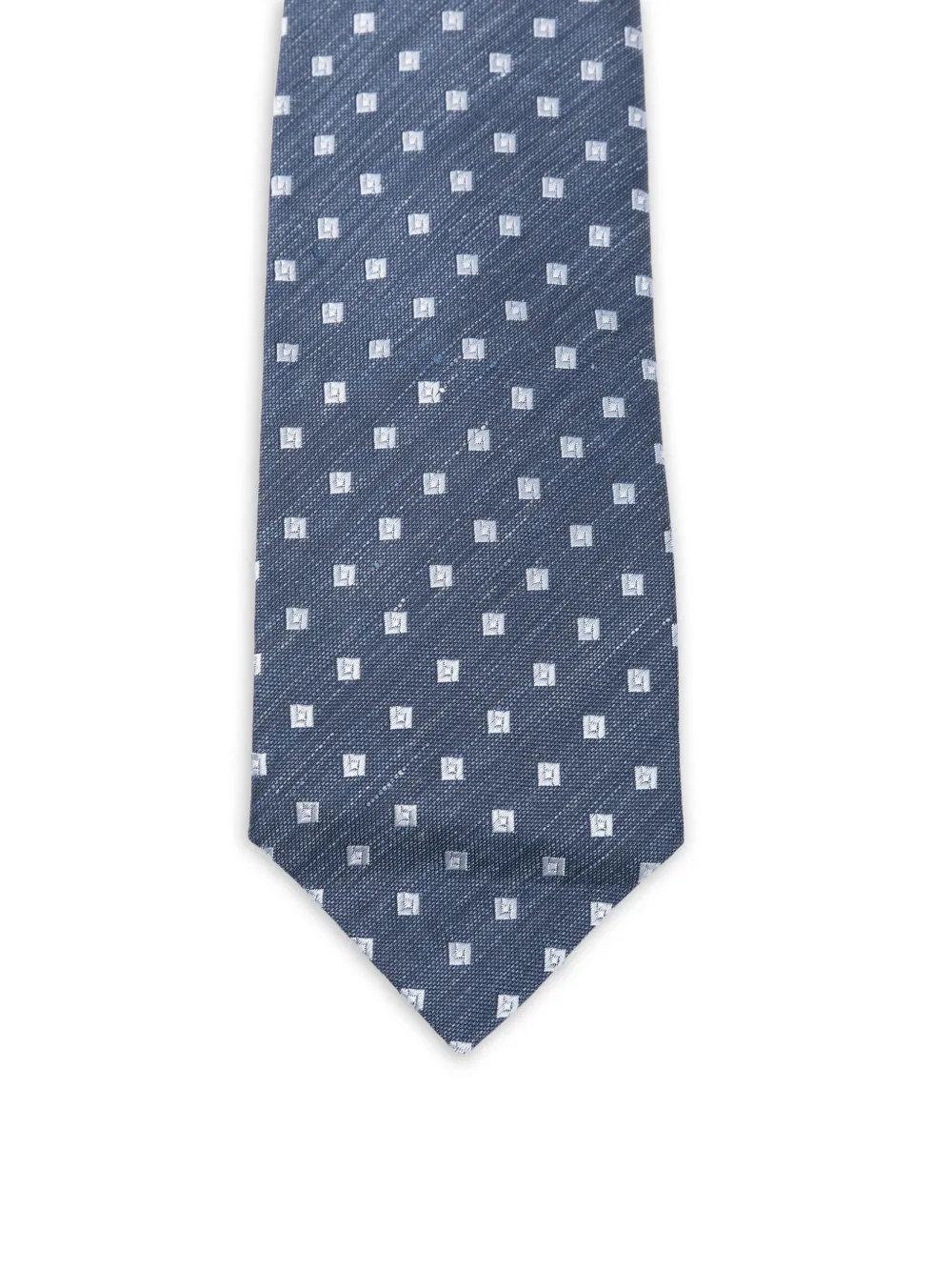 Barba Stropdas met geometrisch patroon Blauw