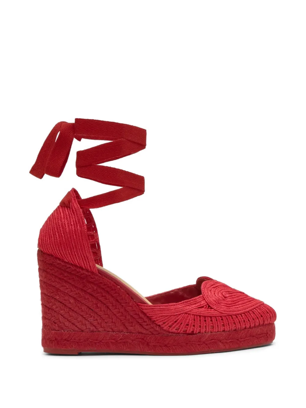 Castañer Cacia heart-motif wedge espadrilles Rood