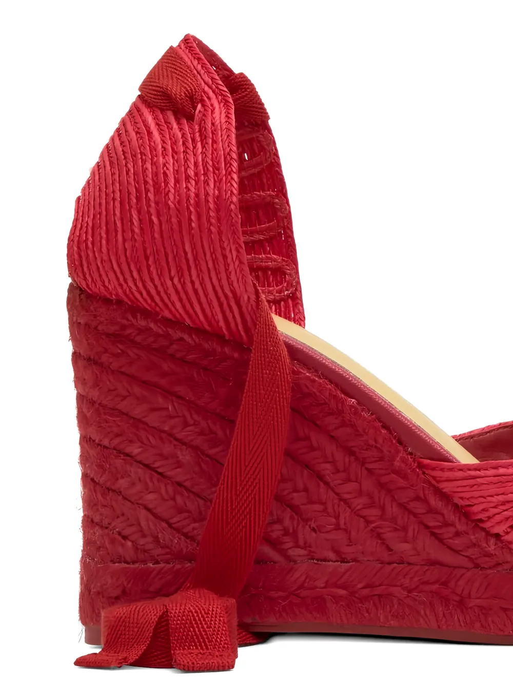 Castañer Cacia heart-motif wedge espadrilles Rood