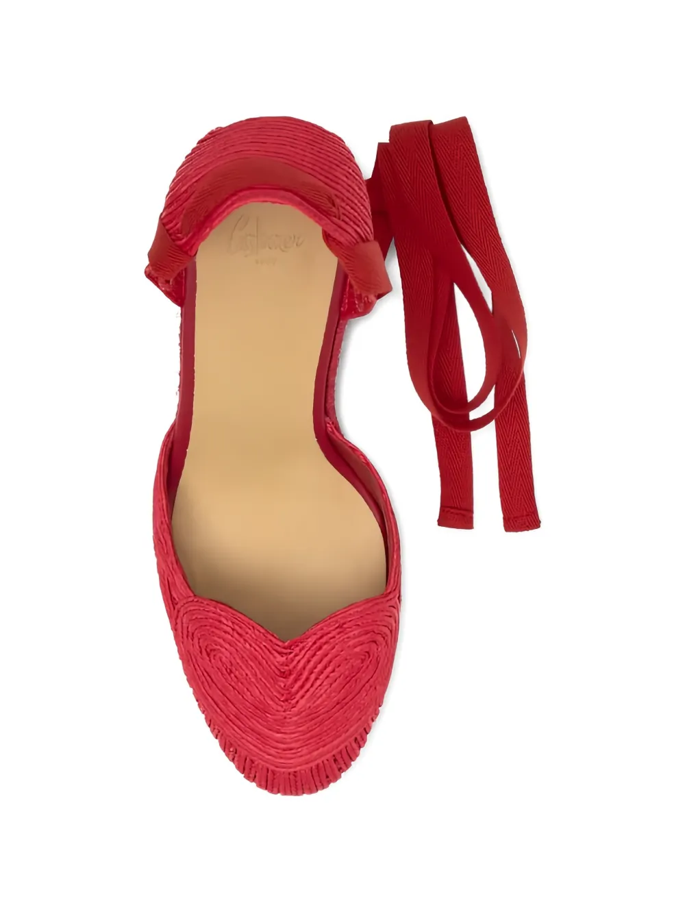 Castañer Cacia heart-motif wedge espadrilles Rood