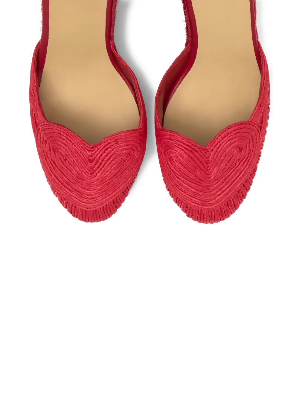 Castañer Cacia heart-motif wedge espadrilles Rood