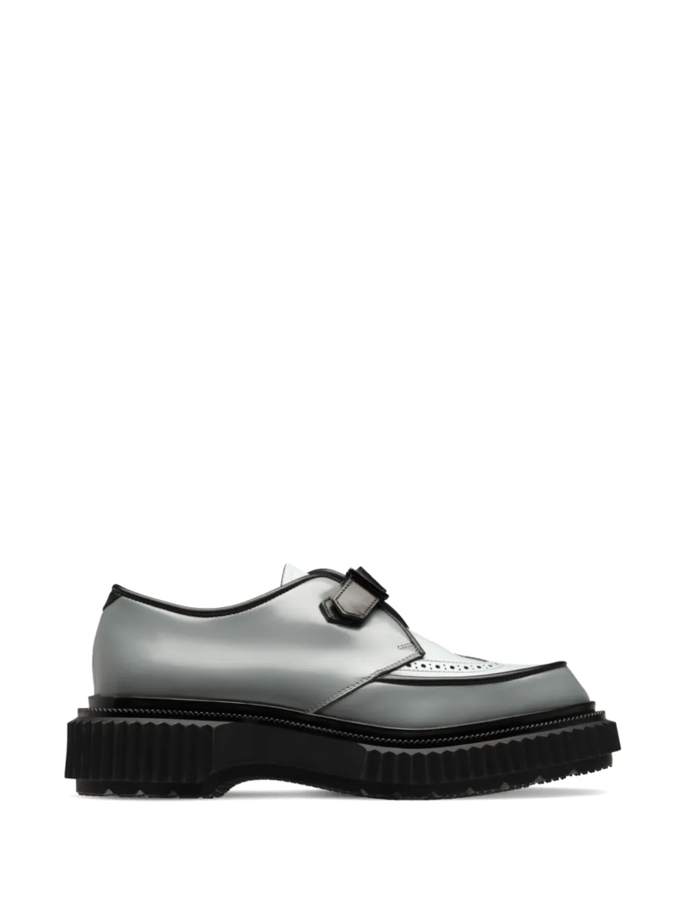 Adieu Paris buckle wingtip leather loafers - Grigio