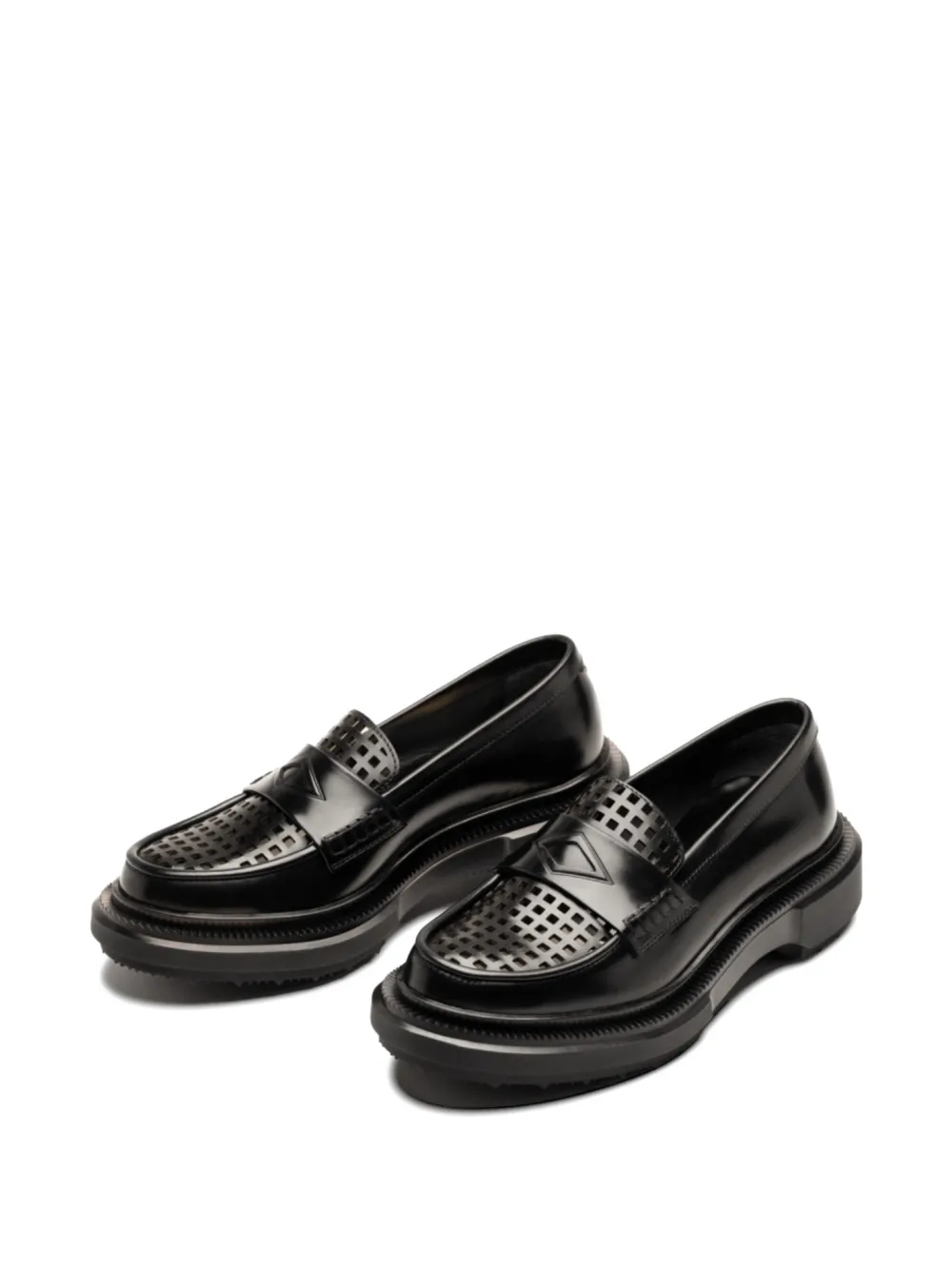 Adieu Paris Geperforeerde loafers Zwart