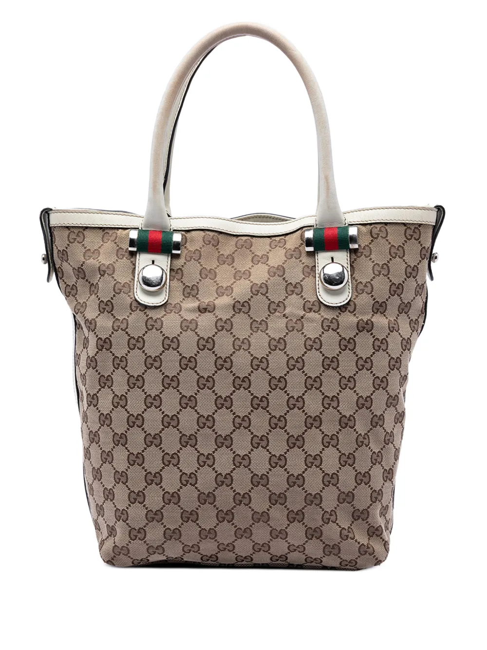 Gucci Pre-Owned 2016-2025 GG Canvas Web Match Ball tote bag - Toni neutri