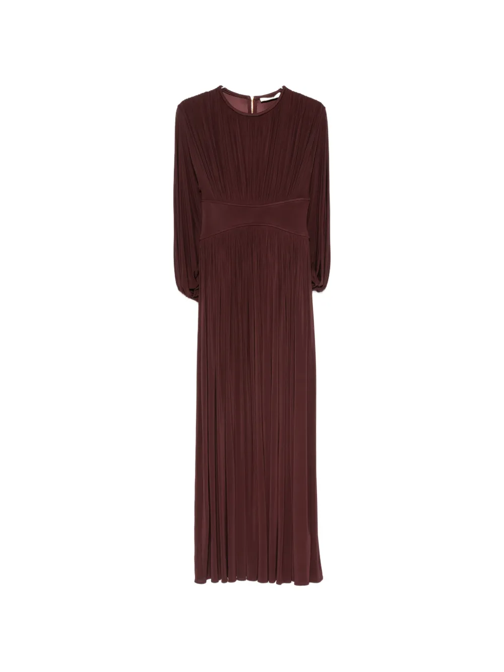 ZIMMERMANN Luna pleated long-sleeve dress - Rot