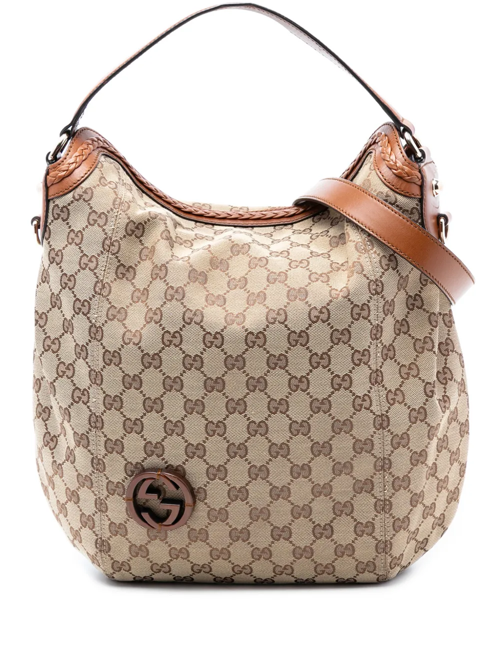 Gucci Pre-Owned 2016-2025 Medium GG Canvas Brick Lane Convertible Hobo satchel - Toni neutri