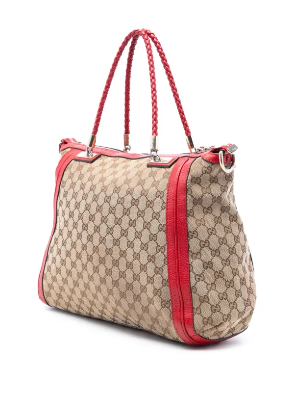 Gucci Pre-Owned 2016-2025 Large GG Canvas Bella Satchel | Neutrals