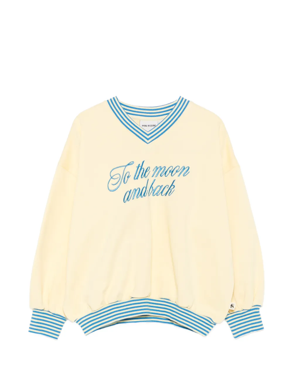 Mini Rodini embroidered striped-trim sweatshirt - Giallo