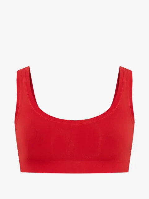 Hanro banana-motif scoop-neck top