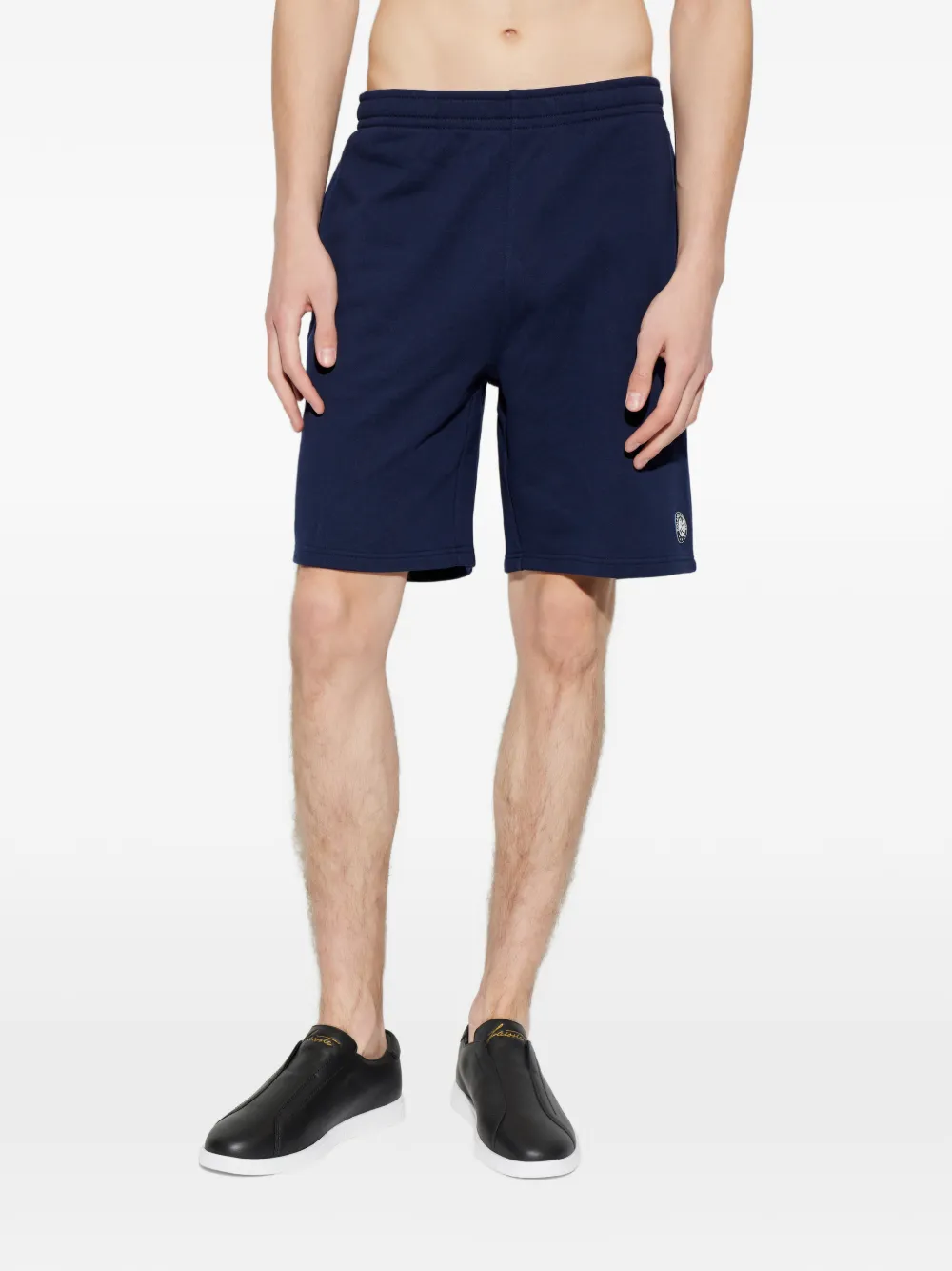 Lacoste x Roland Garros logo-patch shorts - Blu