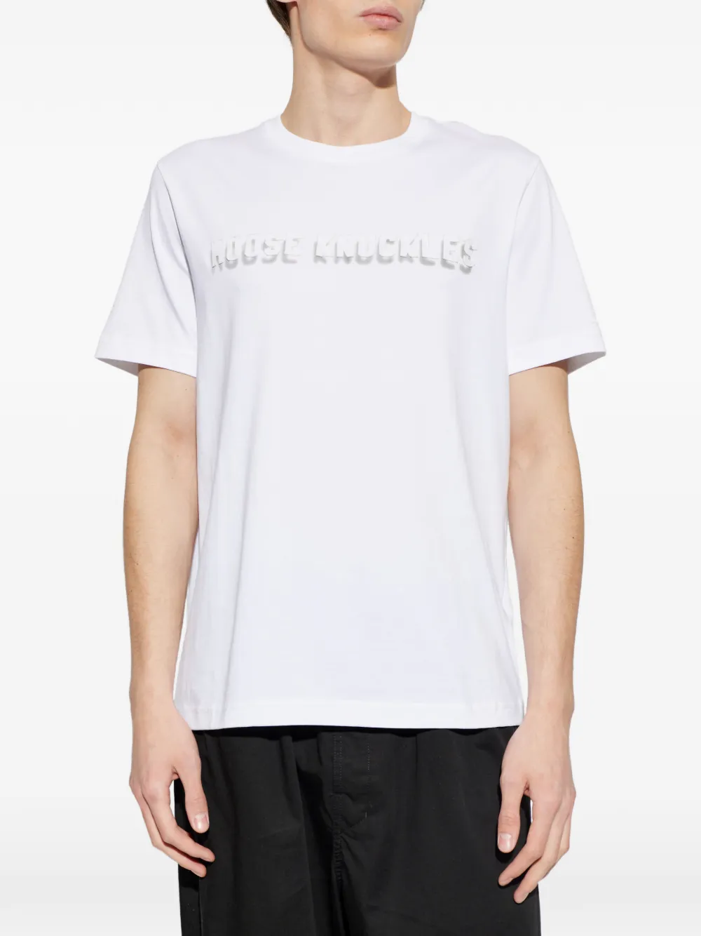 Moose Knuckles T-shirt met logo Wit