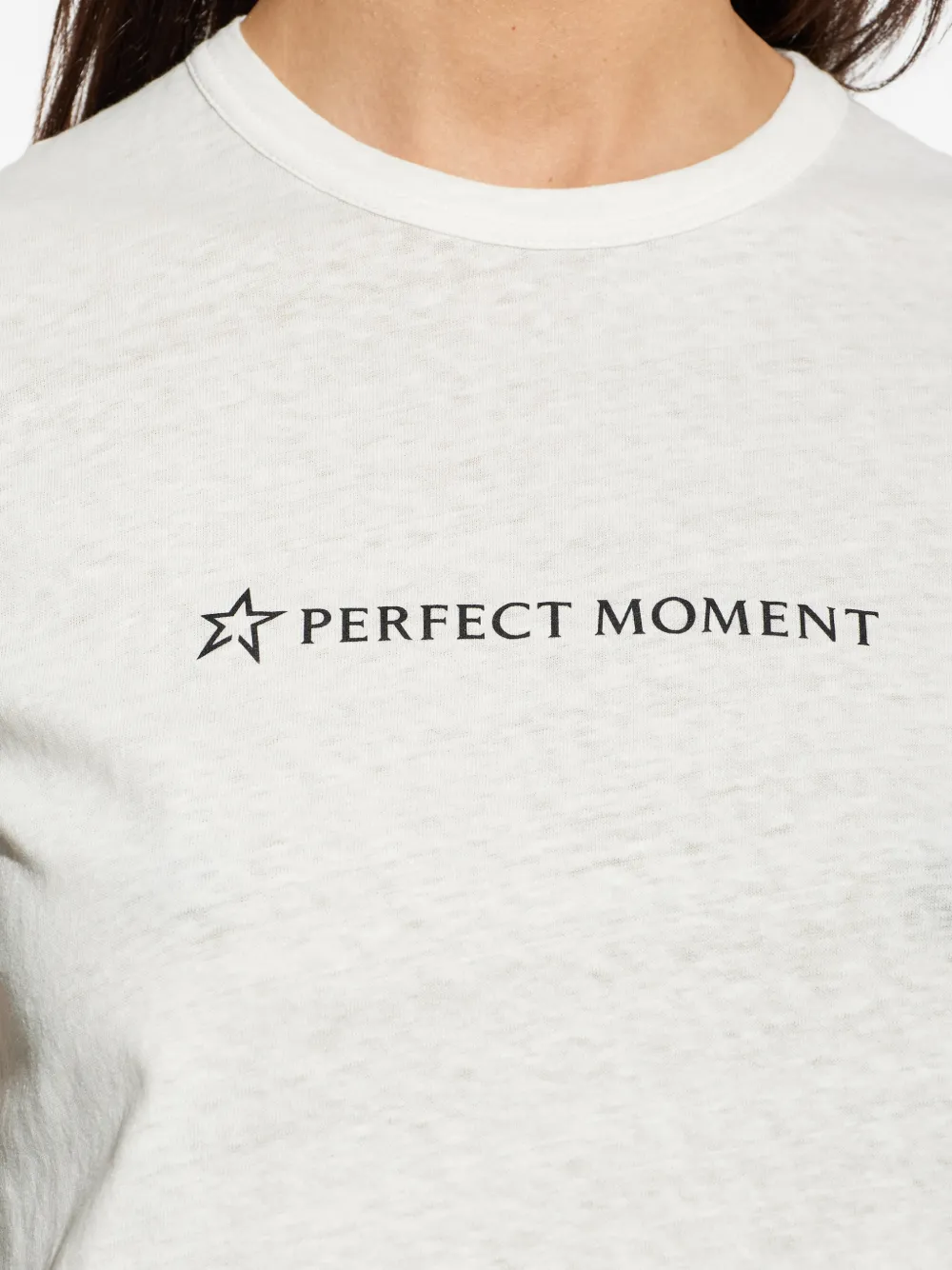 Perfect Moment T-shirt met logoprint Beige