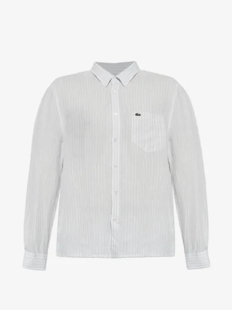 Lacoste camisa con rayas estampadas