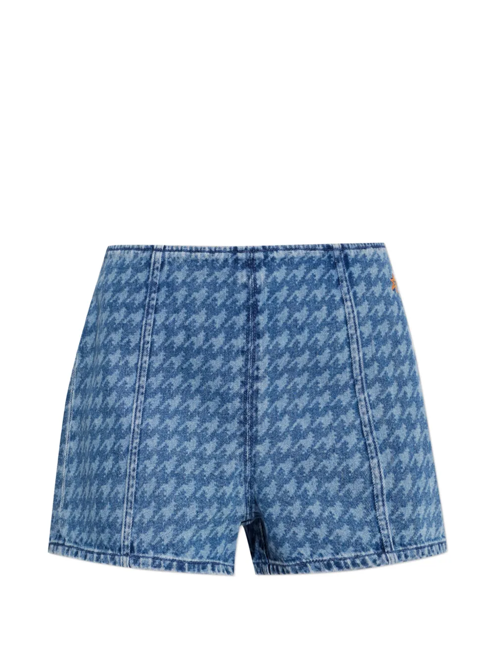Perfect Moment houndstooth-pattern denim shorts - Blu