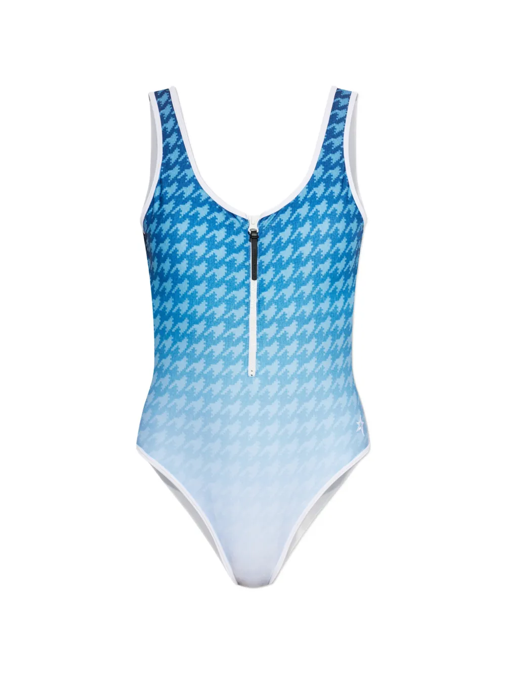 Perfect Moment houndstooth-print ombré swimsuit - Blu