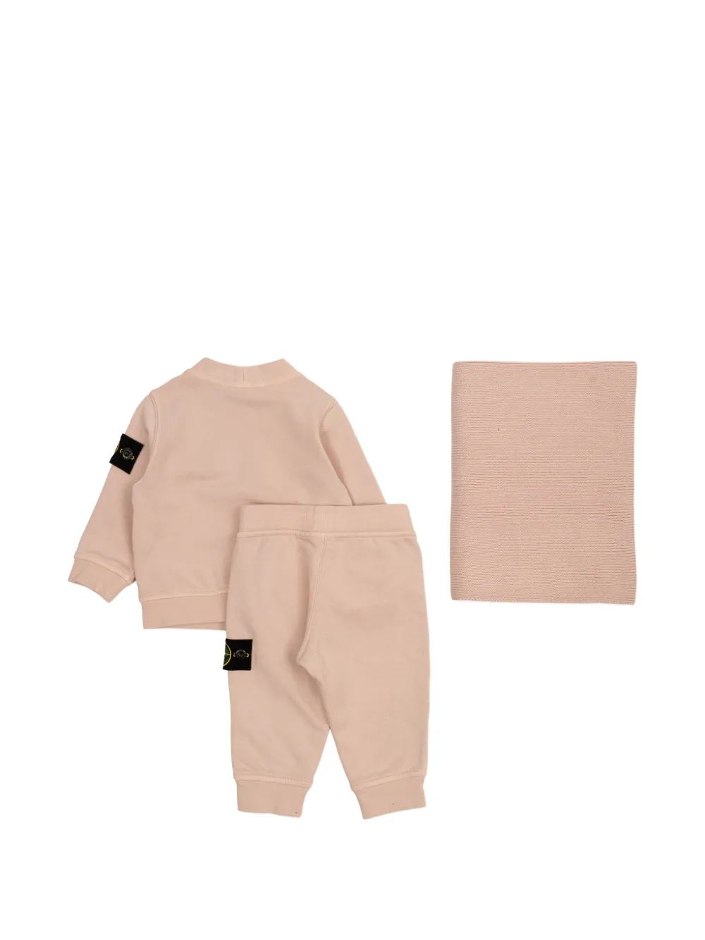 Stone Island Junior Trainingspak met logopatch Roze