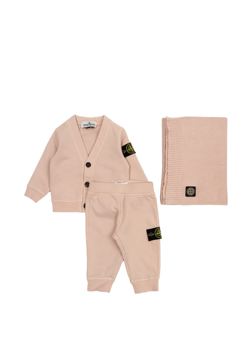 Stone Island Junior Compass-badge trousers set - Rosa