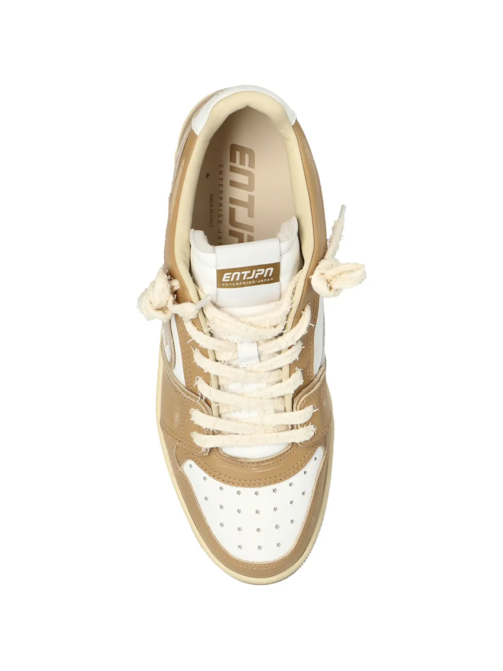 Enterprise Japan Egg Rocket star-perforated rocket-motif sneakers Beige