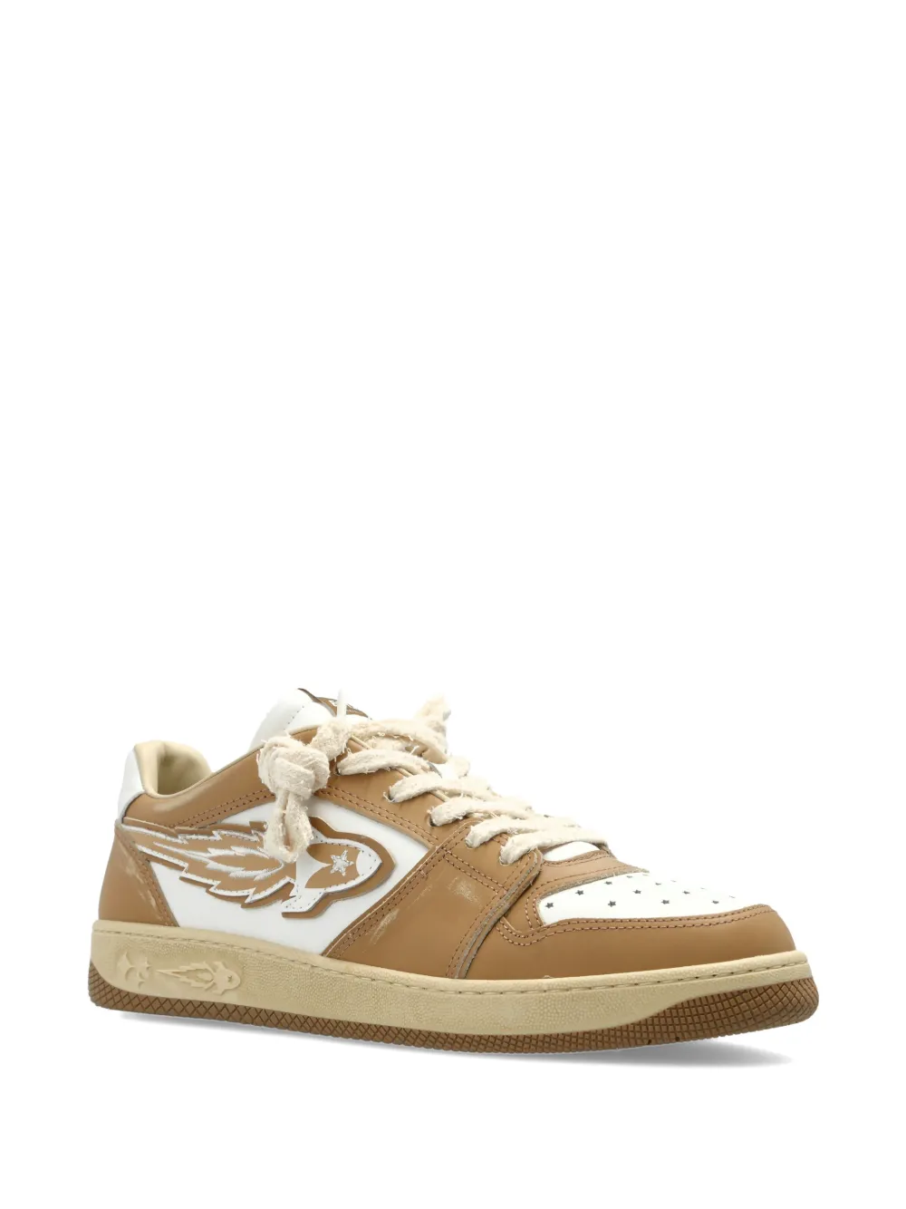 Enterprise Japan Egg Rocket star-perforated rocket-motif sneakers Beige