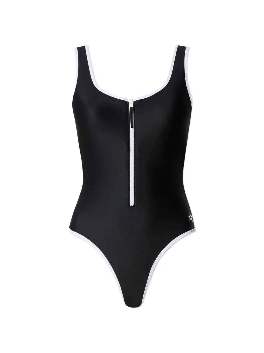 Perfect Moment two-tone zip-up swimsuit - Nero