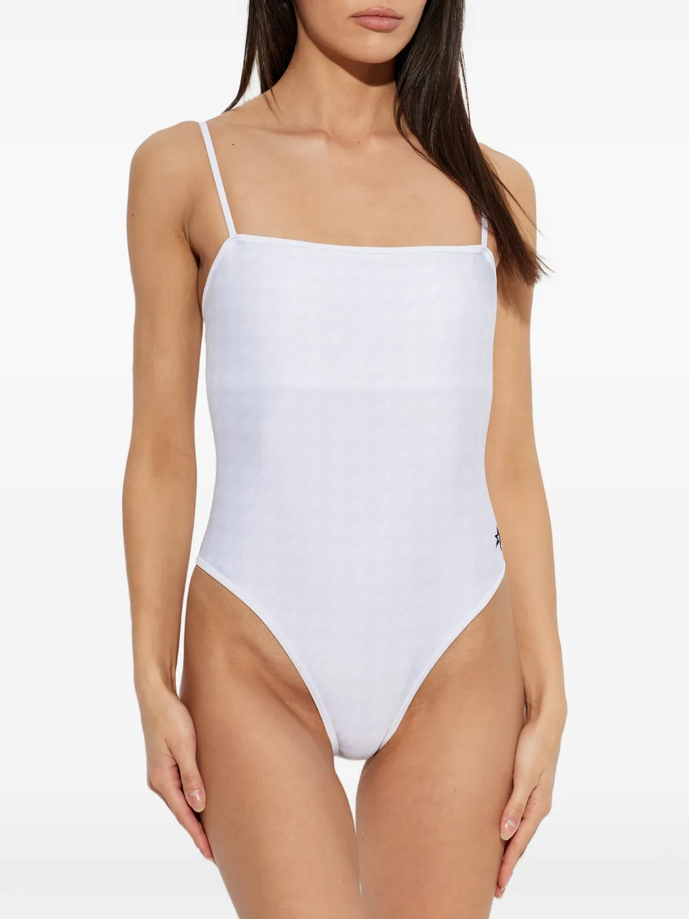 Perfect Moment Badpak met pied-de-poule print Wit