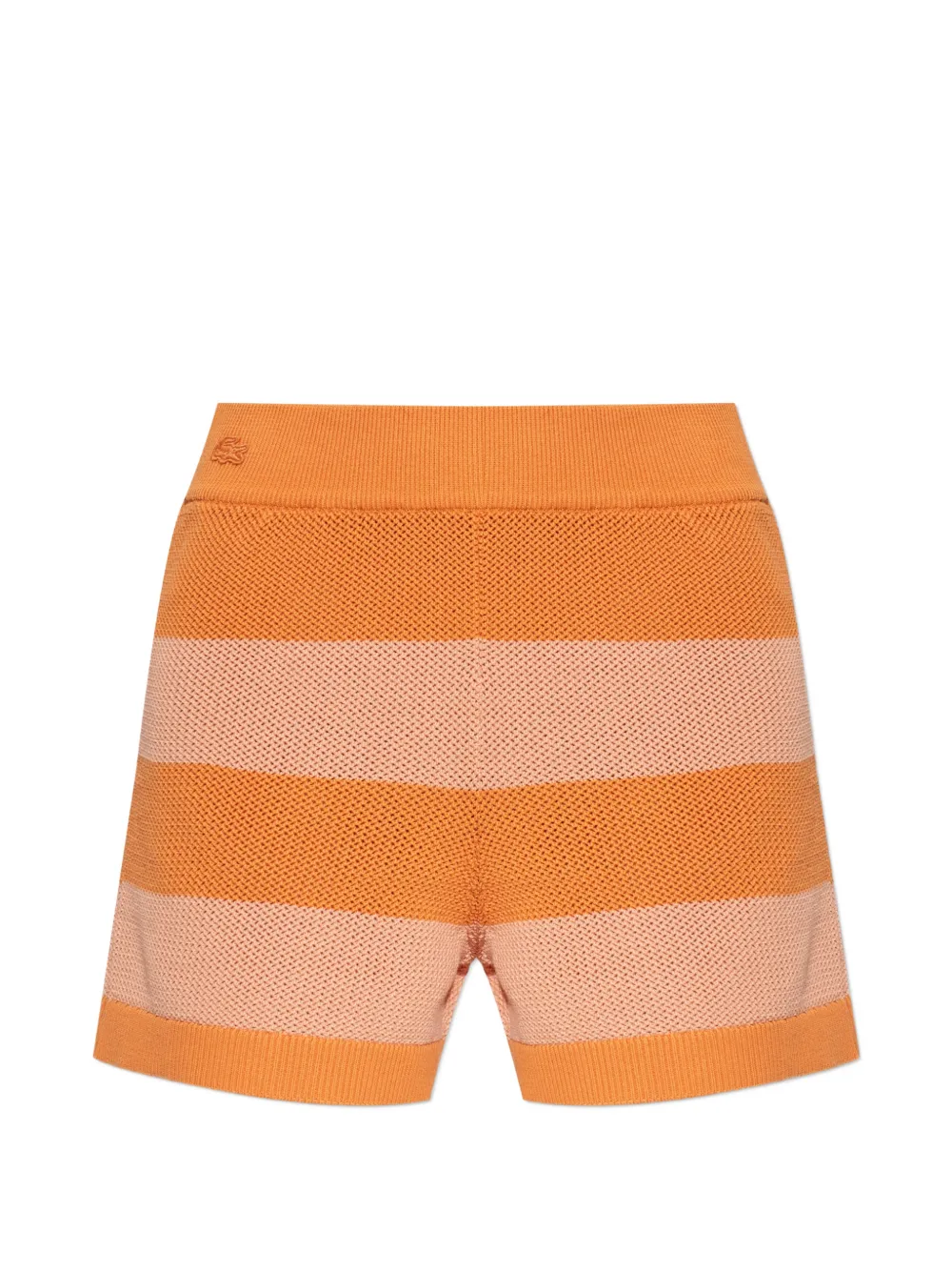 Lacoste horizontal-stripe knitted shorts - Arancione