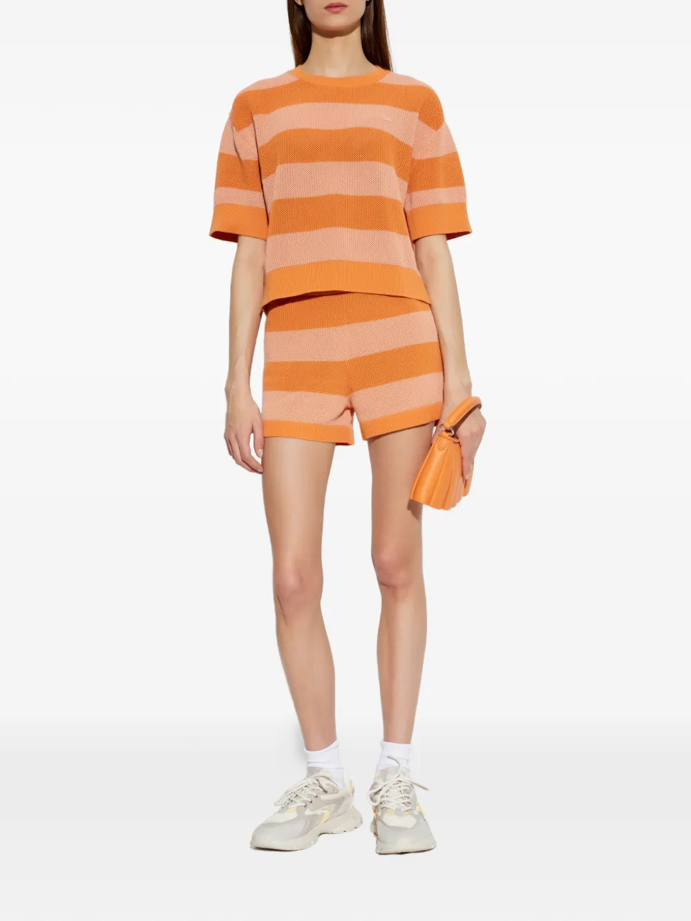Lacoste Shorts met horizontale streep Oranje