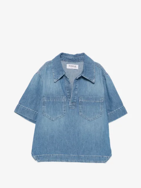 DONDUP KIDS patch-pockets shirt