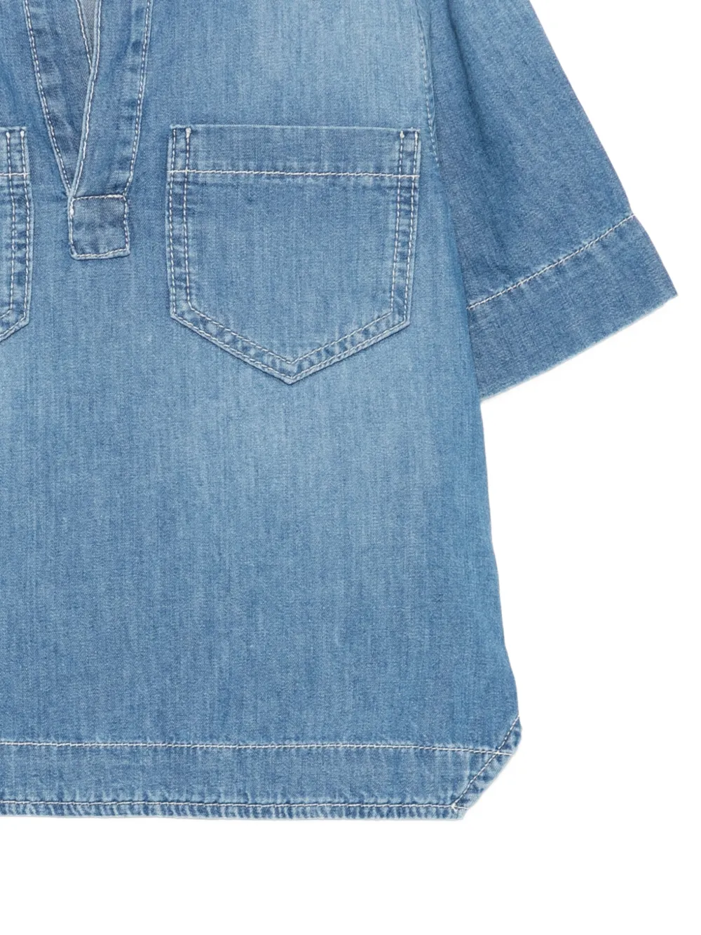 DONDUP KIDS Shirt met opgestikte zak Blauw