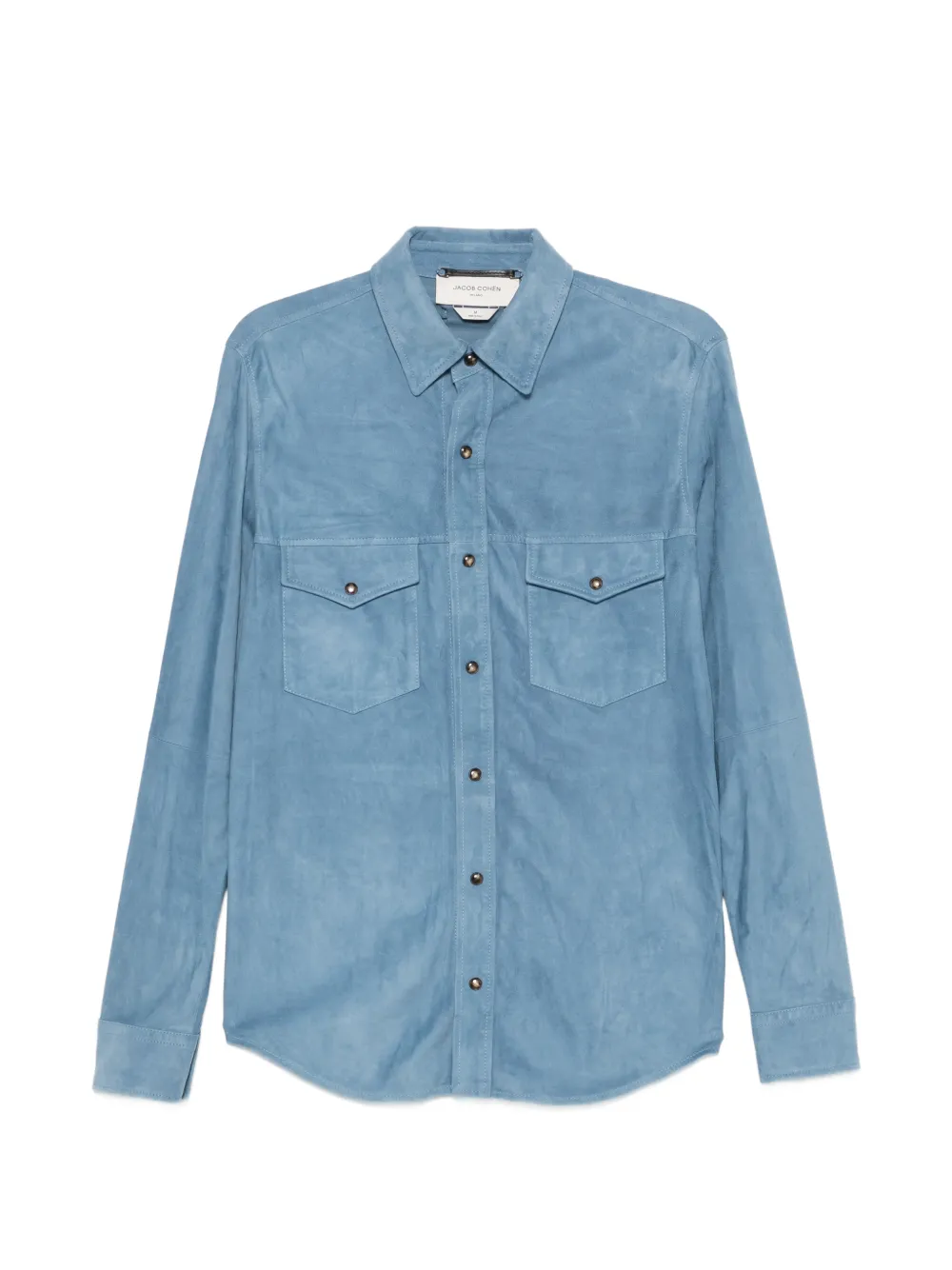 Jacob Cohën suede button-up overshirt - Blue