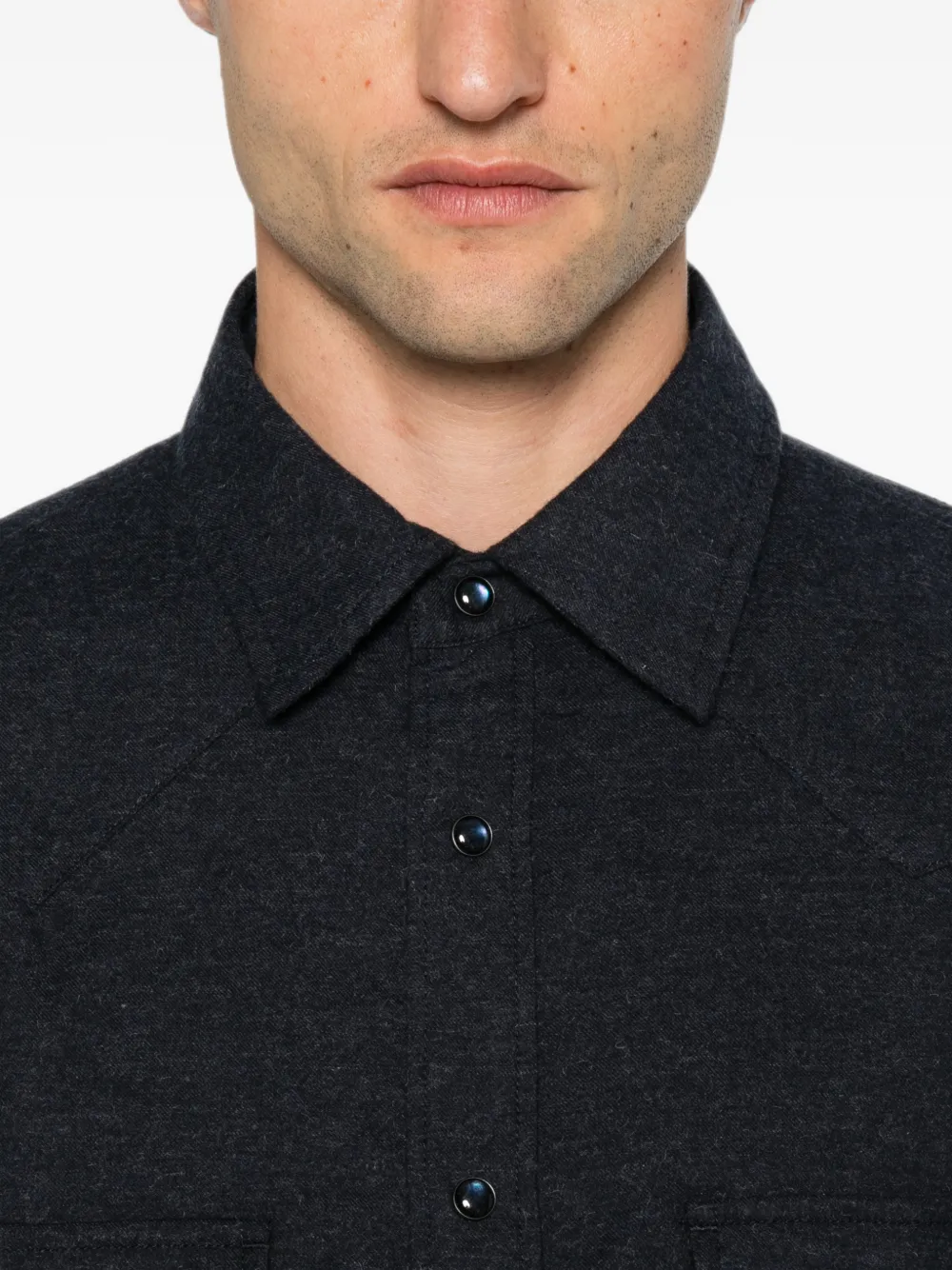 Jacob Cohën Western overhemd met klepzak Blauw