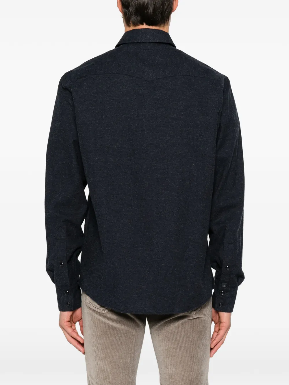 Jacob Cohën Western overhemd met klepzak Blauw