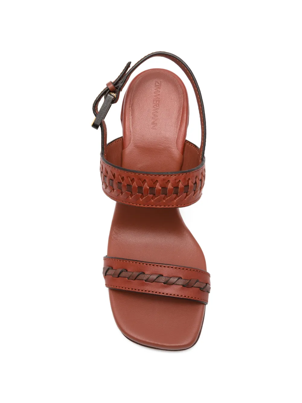ZIMMERMANN Alchemy sandalen met geweven detail en gesp Bruin