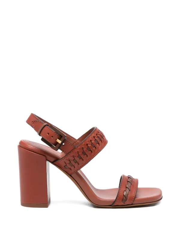 Zimmermann Alchemy Woven-detail Buckled Sandals in Brown