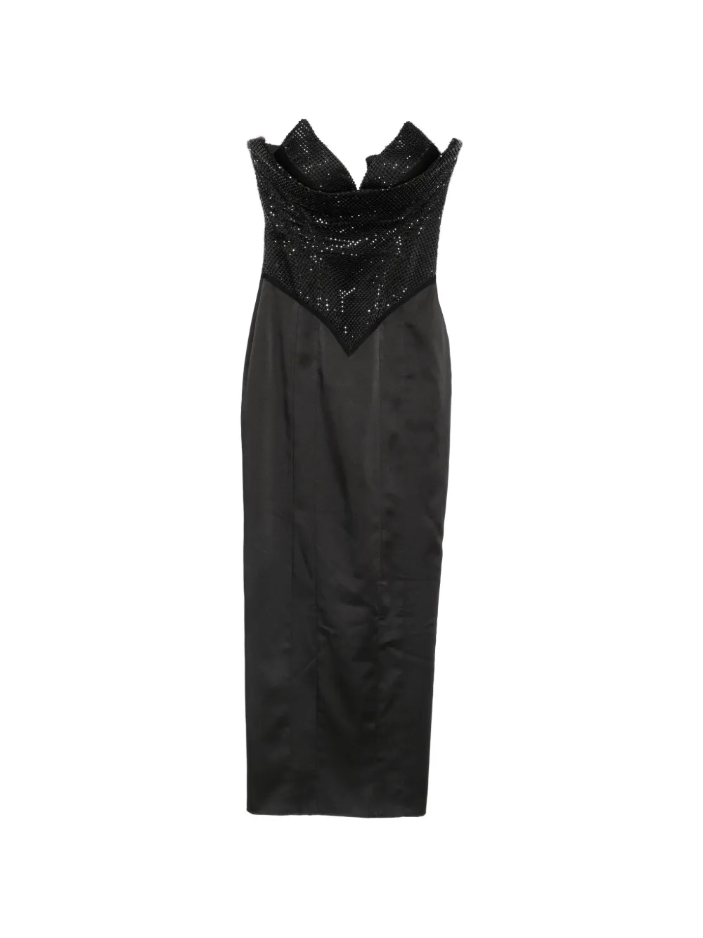 MITILIANE COUTURE crystal-embellished maxi dress - Nero